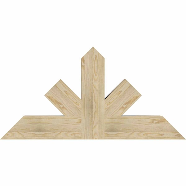 Ekena Millwork Saratoga Rough Sawn Timber Gable Bracket, Douglas Fir, 48"W x 24"H x 6"D x 6"F, 12/12 Pitch GBW048X24X0606SAR00RDF - main